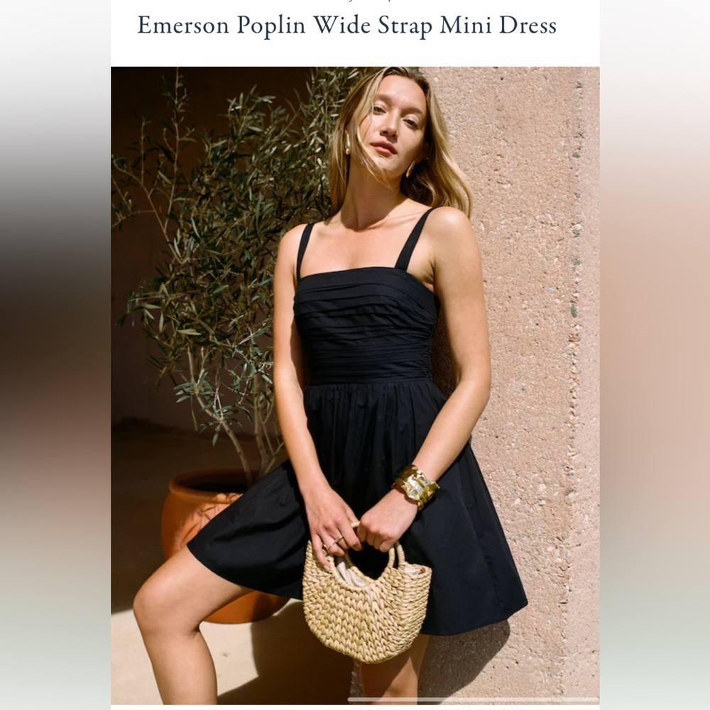 Emerson Poplin Wide Strap - Mini Dress